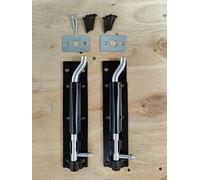 Infinity Decor Set of 2 Heavy Duty 6" Necked Iron Barrel Bolt Epoxy Black | Classic High Quaility Cranked Necked Tower Sliding Lock Door Latch Pair Ideal for Garden Gate, Shed, Barn, Sliding Door