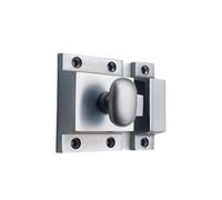 Infinity Decor Solid Brass Cupboard Catch - Thumb Turn Latch Lock - for Desk, Wardrobe, Cabinet Doors (Satin Chrome)