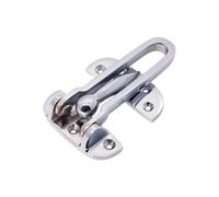 Infinity Decor Solid Brass Heavy Duty Strong Door Lock Guard with Swing Bar, Polished Chrome Door Chain Latch for Security and Safety Purpose