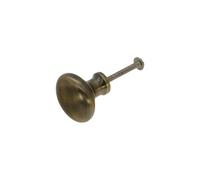 Infinity Decor Solid Brass Mushroom Knobs - 32mm Pull Handles for Drawer Kitchen Cabinet Door Furniture (Antique)