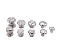 Infinity Decor Solid Brass Old Style Beehive Bloxwich Cabinet Drawer Chest Knobs Pulls Nickel (Bloxwich, Small)