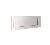 Infinity Decor Solid Brass Victorian 300mm Sprung Postal Box Letter Plate in Polished Chrome - Ideal for Internal and External Doors