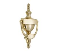 Infinity Decor Traditional 8” 200mm Victorian Style Polished Brass Urn Design Door Knocker - High Quality Solid Brass Door Knocker for Front Entrance Door Gate Furniture