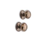 Infinity Decor Traditional Antique Hammered Texture Mortice Rim Door Knobs 50mm Pull Handles Pair - for Interior & Exterior Doors