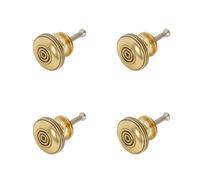 Infinity Decor Traditional Bloxwich Reeded Solid Brass Cupboard Knob 40mm Set of 4 in Aged Brass Finish Decorative Hardware for Drawers, Wardrobes & Cabinet Doors