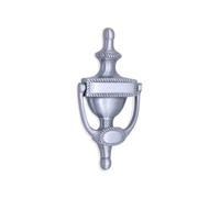 Infinity Decor Traditional Georgian Urn Door Knocker - 6” 150mm Solid Brass Knocker for Front Door (Satin Chrome)