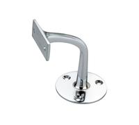Infinity Decor Traditional Handrail Brackets - Heavy Duty Wall Mounted Support Holds Banister Staircase and Railings (Polished Chrome)