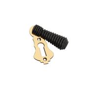 Infinity Decor Traditional Style Aged Brass Ebonised Wooden Beehive Design Escutcheon Door Keyhole Cover Plate - Ideal for Front Doors