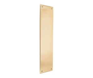 Infinity Decor Traditional Victorian Design Satin Brass Rectangular Finger Push Plate 300 x 75mm Plain Internal Door Protector for Interior and Exteriors