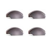 Infinity Decor Tulip Aged Bronze 100mm Cup Pull Cabinet Handles Set of 4 | Decorative Shell Half-Round Traditional Drawer, Wardrobe, Dresser Brass Cupboard Door Handles for Kitchen Cabinet Hardware