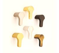 Infinity Decor Tulip Solid Brass Modern Cabinet Cupboard Drop Pull Handles - 6 Finishes (Polished Nickel)