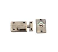 Infinity Decor Vacant Engaged Sign Indicator Bolt, Zinc Bathroom WC Privacy Security Toilet Door Latch Lock in Antique Brass Finish