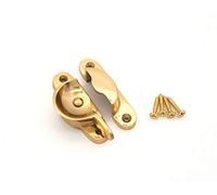 Infinity Decor Victorian Sash Window Fitch Fastener Lock in Polished Brass/Polished Chrome - Made from Solid Brass (Polished Brass)