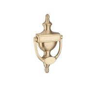 Infinity Decor Victorian Satin Brass 6” Urn Design Door Knocker - Traditional Solid Brass Door Hardware for Front Door Entrance Door Gate Furniture