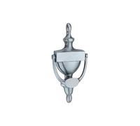 Infinity Decor Victorian Satin Chrome 6” Urn Door Knocker - Traditional Solid Brass Door Hardware for Front Door Entrance Door Gate Furniture