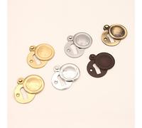 Infinity Decor Victorian Standard Key Hole Cover Open or Covered Escutcheons Lock Security Key Hole Cover with Screws in Various Finishes (Closed Key Hole Cover, Polished Chrome)