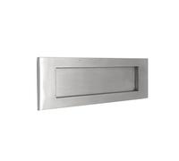 Infinity Decor Victorian Style 10” 250mm Sprung Postal Box Letter Plate in Satin Chrome Ideal for Internal and External Front Doors