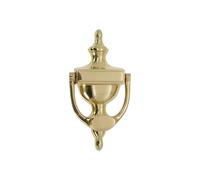 Infinity Decor Victorian Style 6” Solid Brass Urn Shaped Door Knocker in Polished Brass Finish - Premium Quality Hand Door Knocker for Front Door Furniture