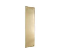 Infinity Decor Victorian Style Heavy Duty Internal Door Square & Shaped Design Push Door Fingerplate Protector in Brass/Chrome/Satin (Square Fingerplate, Polished Brass)