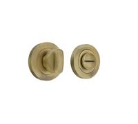 Infinity Decor Victorian Thumb Turn with Emergency Release Set in Matt Antique Finish - Standard Privacy Thumb Twist Lock for Bathroom Toilet WC Doors