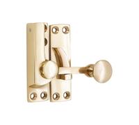 Infinity Decor Victorian Vintage Old English Style Window SASH Fittings Fastener - Polish Brass (Quadrant Arm Latch Fastener)