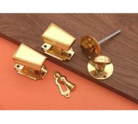 Infinity Decor Vintage Art Deco Mortice Door knob with Escutcheons/Privacy - Polished Brass (Knobs + 2xLady Escutcheon)