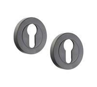 Infinity Decor Vintage Oval/Euro Style Keyhole/Bathroom Thumb Turn & Cover Escutcheon Set in Various (Euro Escutcheon, Matt Black)