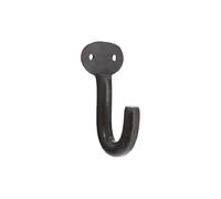 Infinity Decor Vintage Style Heavy Duty Handforged Traditional Matt Black Wall Coat Hook on Oval Backplate Suitable for Hanging Umbrellas, Towels, Keys, Belt, Hats & Accessories
