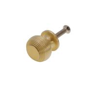 Infinity Decor Vintage Style Satin Brass Beehive Reeded Cupboard Knob Interior 30mm - Suitable for Furniture Wardrobe Cabinet Pull Handle
