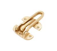 Infinity Decor Vintage Style Satin Brass Front Door Chain Restrictor Lock with Swing Bar Security Latch Catch for Main Door