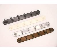 Infinity Decor Wall Mounted Stainless Steel hat & Coat Hook Rack Door Hanger Kitchen Hanging Towel Holder Wall Mounted 6 peg - 4 Finish (Antique)