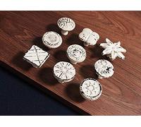 Infinity Decor White Cast Iron Cupboard Knob Chest Drawer Handle Wardrobe Cabinet Kitchen Pull (411)