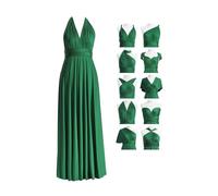 Infinity Dress With Bandeau, Convertible, Bridesmaid - LONG, SHORT, PLUS SIZE, Multi-way, Twist Wrap - Green - One Size