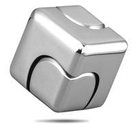 Infinity Fidget Cube Spinner Toy for Kids Adults, Metal Focus 2 in 1 Fidget Figner Spinning Puzzle Block for Boy Girl, Cool Mini Gadget Stuff Stress Relief Toy for Office Desk Toy(Sliver)