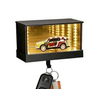Infinity Garage Key Holder - with LED Lighting as Wall Mounted Hallway Decoration | Garage Key Ring Key for Entrance Front Door Home Office Kitchen Bedroom Car Lovers