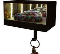 Infinity Garage Key Holder with LED, Wall Mount with 3D Tunnel Light Effect for Car Keys, Illuminated Keys, Organiser for Front Door, Hallway or Garage, Cool Decorative Gift for Men