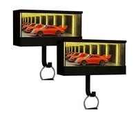 Infinity Garage Keychain, 2 Pack Mini Luminous Garage Keychain, Car Key Storage Rack, Interesting Front Door Wall Mount Car Storage Rack with Led for Apartment Home Entryway Mail Office