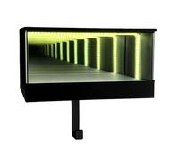 Infinity Garage Keychain Hanger, Infinity Mirror LED Lamp Keychain with Tunnel Effect Light, Key Organizer with LED Light | Wall Mount Car Key Holder for Home