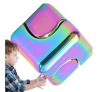 Infinity Gear Cube Spinner, 2 In 1 Metal Puzzle Block Hand Figner Spinner, Transformable Spinn-ing Top Meta-llic Fidget Toys, Magic Sensory Fidgets Toy For Stress AndAnxietys Relief