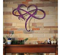 Infinity Heart Metal Wall Art,Unique Heart Steel Wall Decoration,Personalized Love Wall Sign,Wall Hanging Decor Art Ornaments for Home Outdoor Living Room Bedroom Decoration