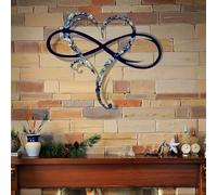 Infinity Heart Metal Wall Art,Unique Heart Steel Wall Decoration,Personalized Love Wall Sign,Wall Hanging Decor Art Ornaments for Home Outdoor Living Room Bedroom Decoration