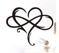 Infinity Heart Metal Wall Decor Art Eternal Love Infinite Heart wall decor Unique Infinity Heart Wall Decor Love Sign Plaque Steel Art Geometric Bedroomr Ornaments Cut Out for Home Wedding Decor