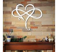 Infinity Heart Metal Wall Decor,Unique Infinity Heart Wall Decor Wall Art Love Wall Sign Wall Sculpture Metal Outdoor Garden Wedding Decoration Plaque Artwork
