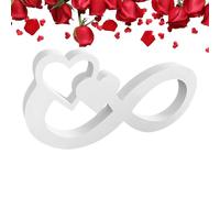 Infinity Heart Ornament - 20×10cm Decorative Hearts Sculpture, Romantic Modern Heart, Festive Elegant Home Decor Accent for Men Women Bedroom Living Room Table Shelf