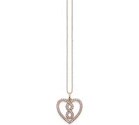 Infinity Heart Pavé Necklace Rosegold, female, THOMAS SABO, Necklaces, Yellow, ONE SIZE, Accessories ONE SIZE