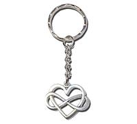 Infinity Heart Symbol Silver Keychain - keychain Love & Friendship Gift for Women, Girls, and Teens Ideal as a Keyring for Friends, School Leavers, Heart & Infinity Pendant Inspirational Keepsakes