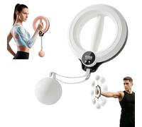 Infinity Hoop 2.0 for Arms and Shoulder, Updated 2026 Smart Flabby Arm Exerciser, 360° Hand Crank Forearm Workout Equipment with Digital Tracker & Calories Counter for Home Workout Gym (White)