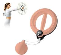 Infinity Hoop for Arms and Shoulder, 360° Smart Flabby Arm Exerciser with Digital Tracker, 1.21lbs PC Hand-Crank Forearm Workout for Upper Body Toning, Women Men Office Exercise (Pink, Smart)