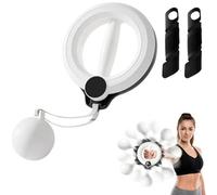 Infinity Hoop for Arms and Shoulder Exercise Equipment, 360° Smart Flabby Arm Exerciser with Digital Tracker, 1.21lbs PC Hand-Crank Forearm Workout for Upper Body Toning (White,Standard)