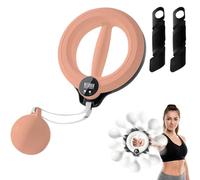 Infinity Hoop for Arms and Shoulder Exercise Equipment, 360° Smart Flabby Arm Exerciser with Digital Tracker, 1.21lbs PC Hand-Crank Forearm Workout for Upper Body Toning (Pink,Smart)